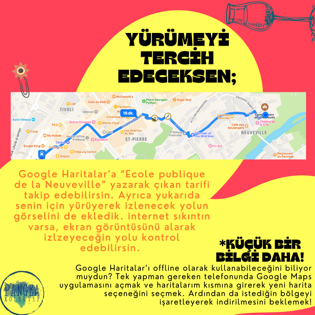PangeaKolektif Fribourg Pikniği yürüyerek yol tarifi