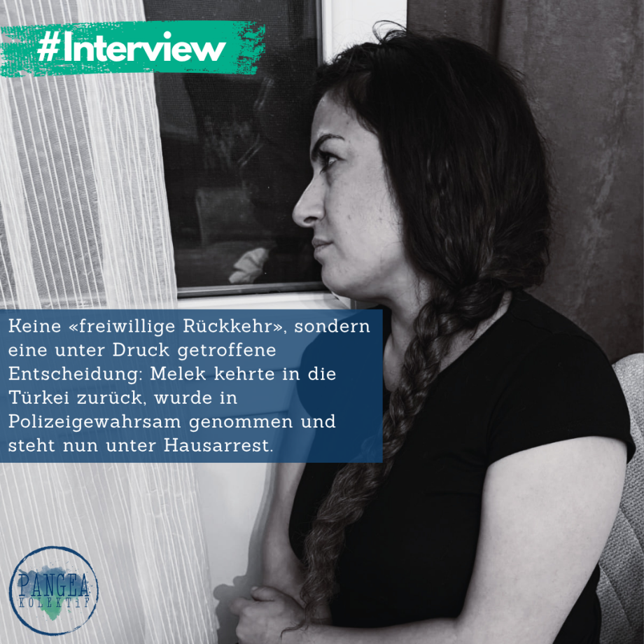 Melek Ölmezoglu, als sie von ihrem Fenster aus nach draussen schaute.