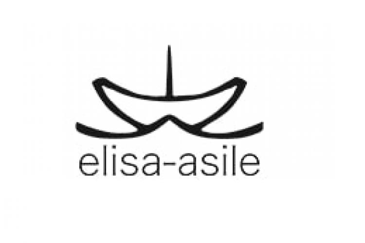 elisa-asile yazısı ve üstünde denizde gemi logosu 