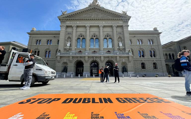 parlamento önündeki eylemden görüntü