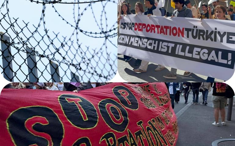 tel örgüler ve stop deportation eylemlerinden fotoğraflar