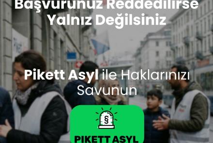 Pikett Asyl ile Haklarınızı Savunun Afişi