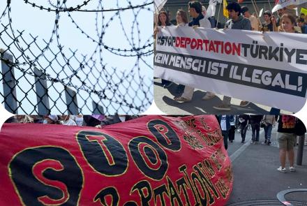 tel örgüler ve stop deportation eylemlerinden fotoğraflar
